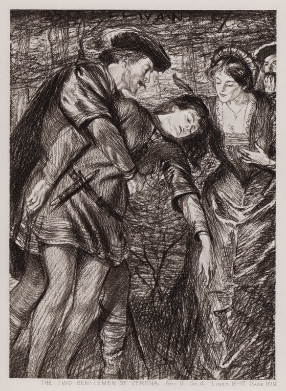 I Due Gentiluomini di Verona, Atto V, Scena 4 da Edmund Joseph Sullivan