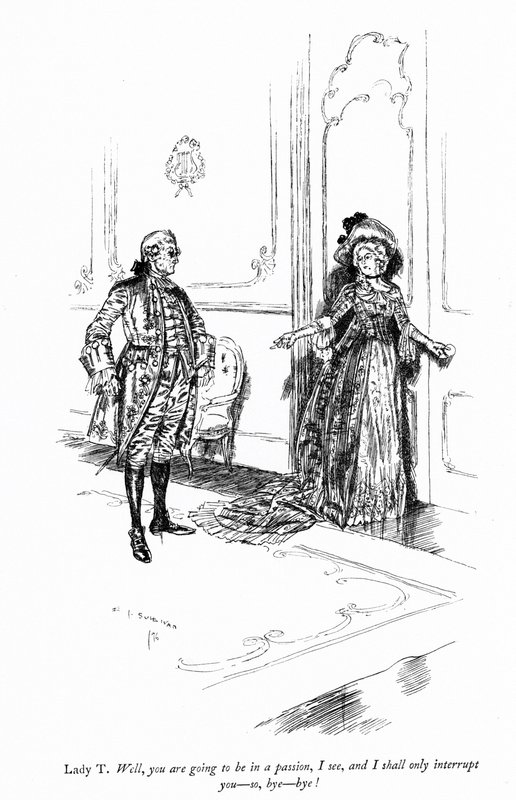 Illustrazione per La scuola della maldicenza di Sheridan da Edmund Joseph after Sullivan