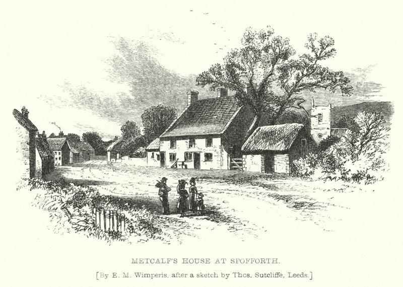 Casa di Metcalf a Spofforth (incisione) da Edmund Morison (after) Wimperis