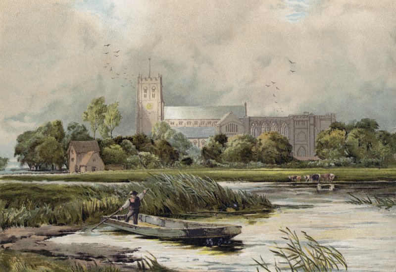 Nuvole estive, Christchurch, Hampshire da Edmund Morison after Wimperis