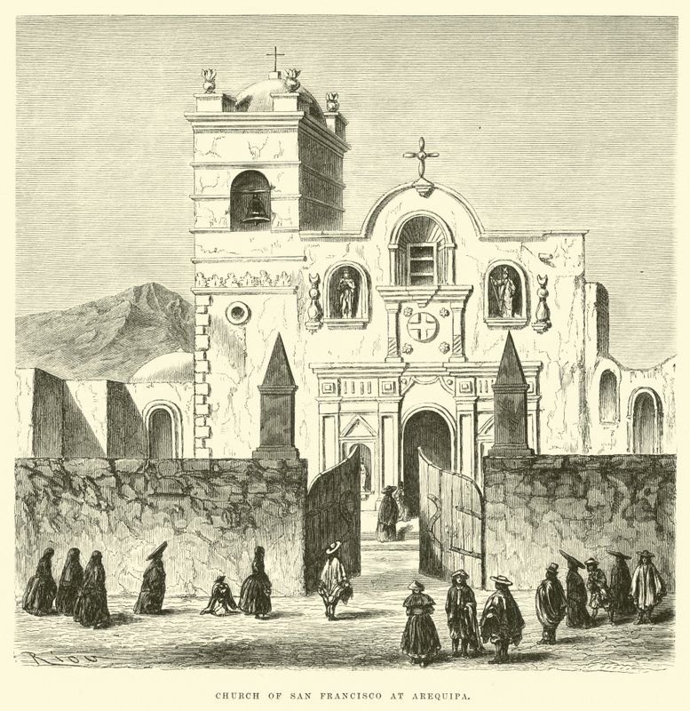 Chiesa di San Francisco ad Arequipa da Edouard Riou