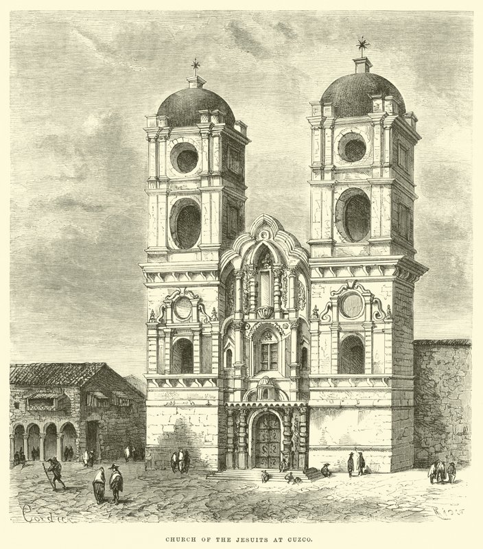 Chiesa dei Gesuiti a Cuzco da Edouard Riou