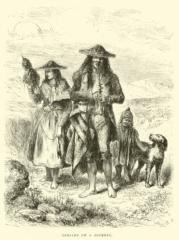 Indiani in viaggio da Edouard Riou