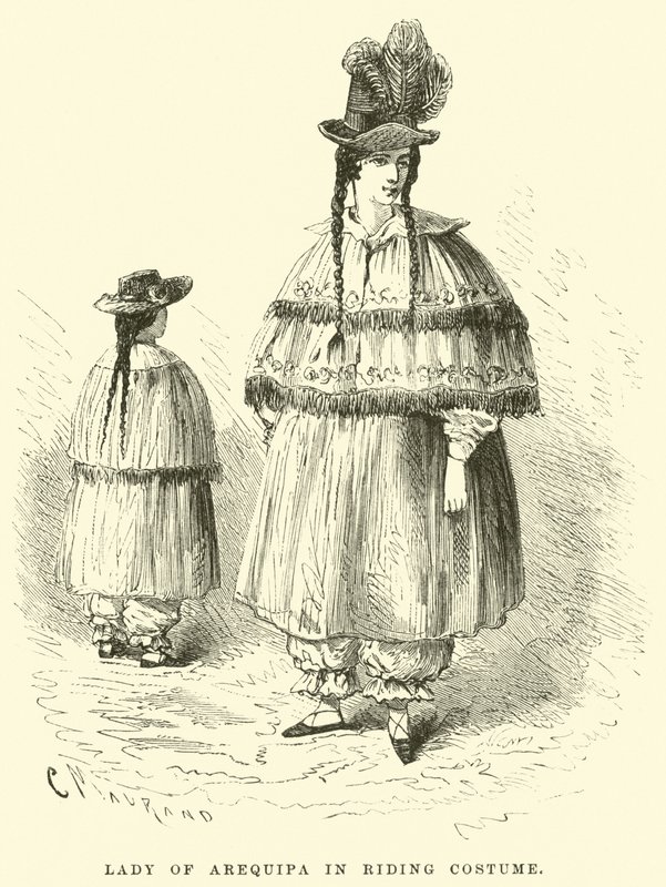 Signora di Arequipa in costume da equitazione da Edouard Riou