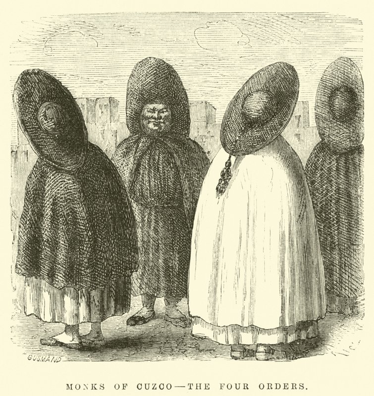 Monaci di Cuzco, i quattro ordini da Edouard Riou