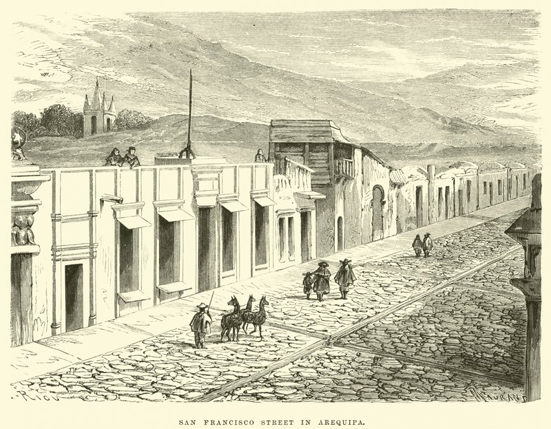 Via San Francisco ad Arequipa da Edouard Riou