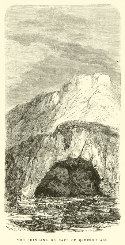La Chingana o grotta di Qquerohuasi da Edouard Riou