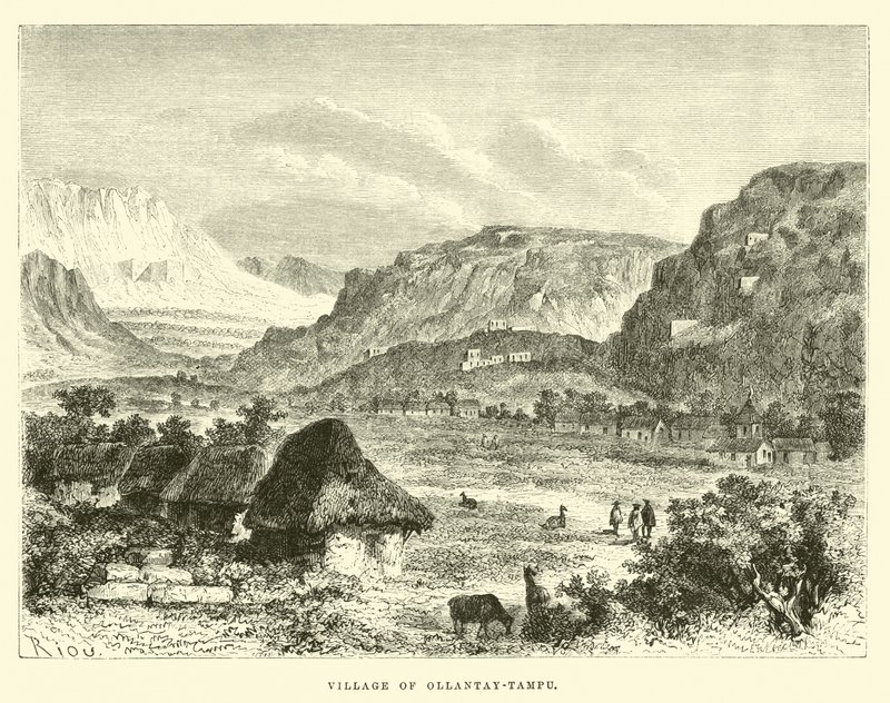 Villaggio di Ollantay-Tampu da Edouard Riou