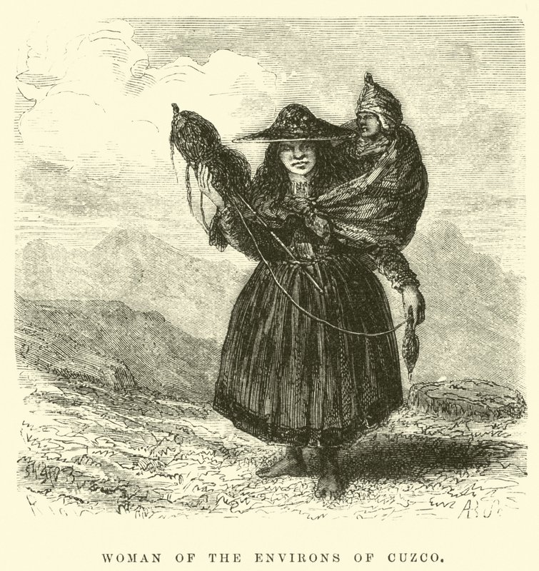 Donna dei dintorni di Cuzco da Edouard Riou