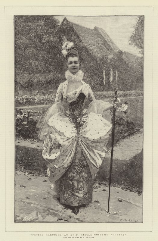 Petite Marquise, Au XVIIe Siecle, Costume Watteau da Edouard Toudouze
