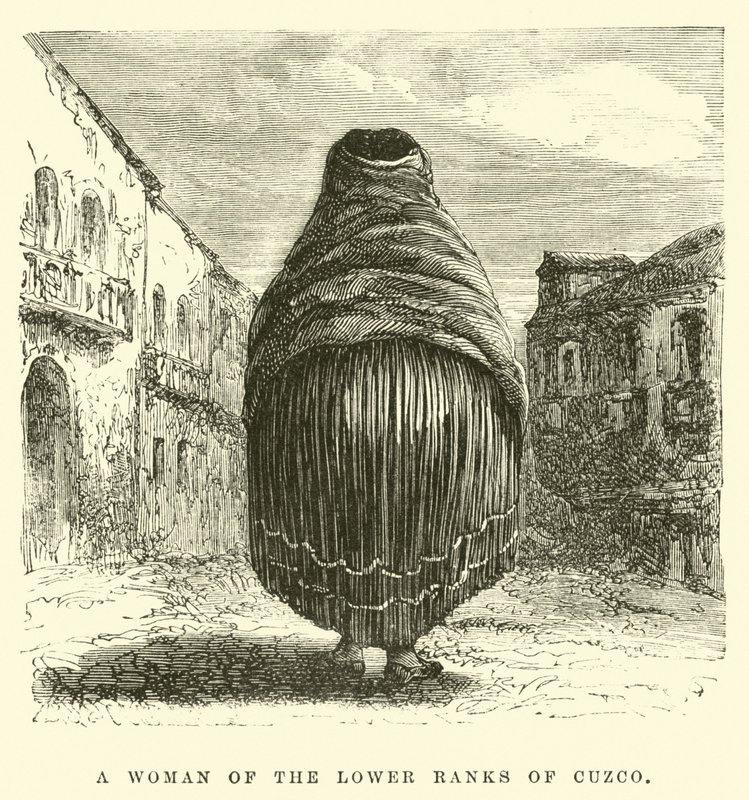 Una donna dei ranghi inferiori di Cuzco da Edouard (after) Riou