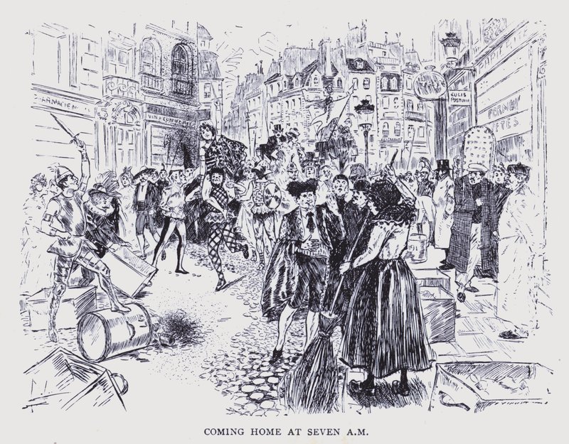 Parigi bohémien: Ritorno a casa alle sette del mattino (litografia) da Edouard Alfred (1875 1954) Cucuel