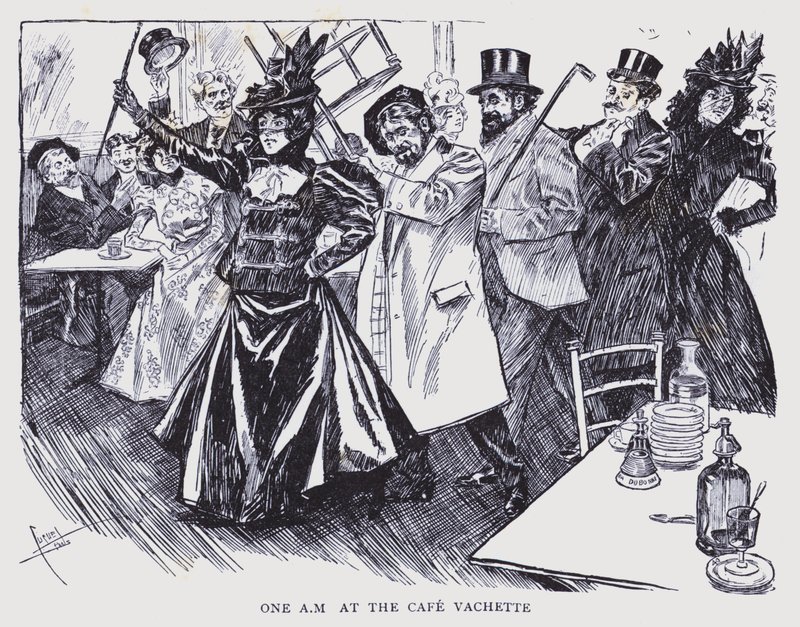 Parigi bohémien: Una mattina al Caffè Vachette (litografia) da Edouard Alfred (1875 1954) Cucuel