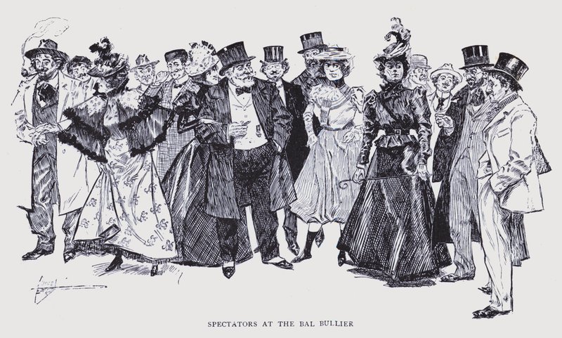 Parigi bohémien: Spettatori al Bal Bullier (litografia) da Edouard Alfred (1875 1954) Cucuel