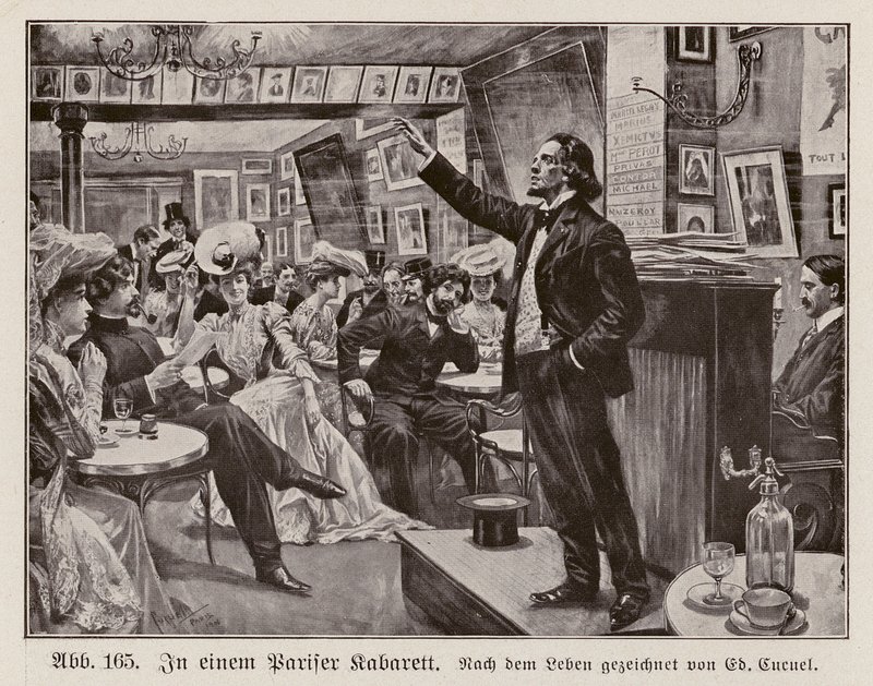 In un cabaret parigino (incisione) da Edouard Alfred (1875 1954) Cucuel