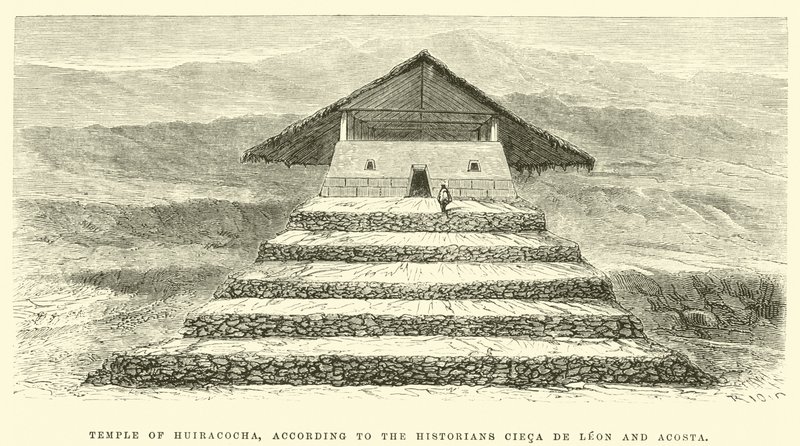 Tempio di Huiracocha, secondo gli storici Cieca de Leon e Acosta da Edouard Riou