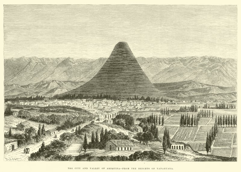 La città e la valle di Arequipa, dalle alture di Yanahuara da Edouard Riou