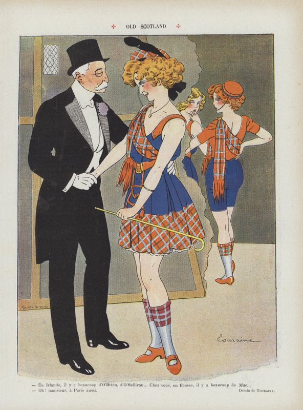 Vecchia Scozia. Illustrazione per Le Rire da Edouard Touraine