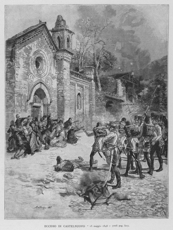 Eccidio di Castelnuovo da Edouardo Matania