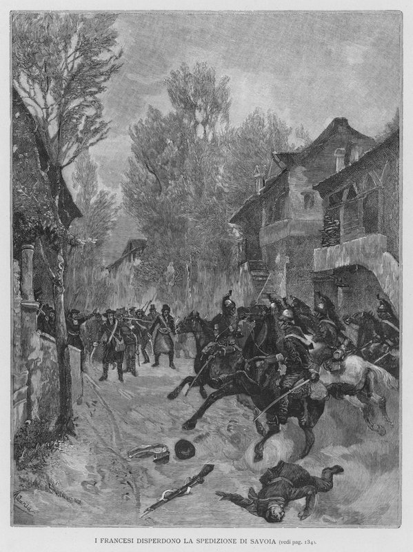 I Francesi Disperdono la Spedizione di Savoia da Edouardo Matania
