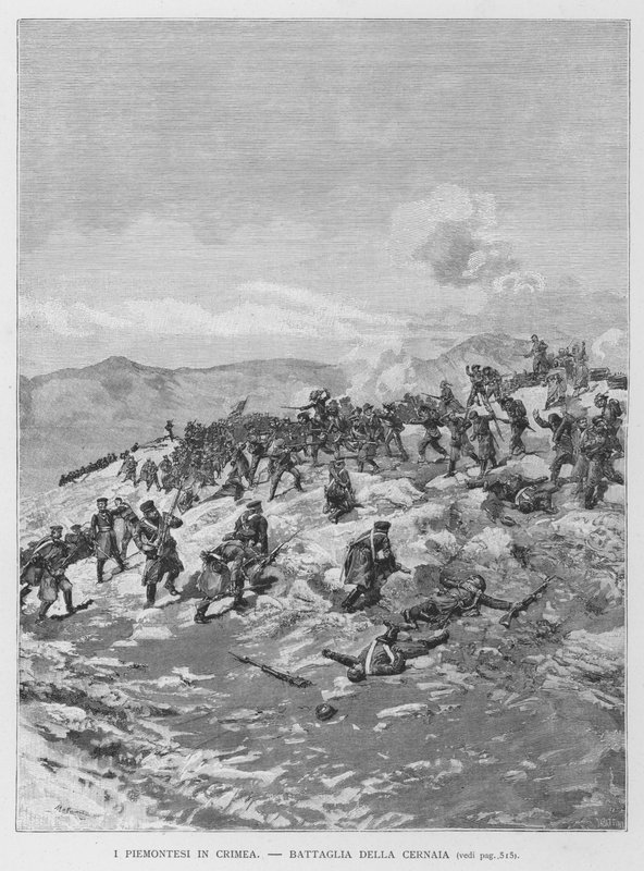 I Piemontesi in Crimea da Edouardo Matania