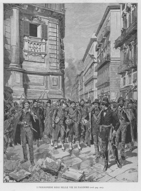 I prigionieri regi nelle vie di Palermo da Edouardo Matania
