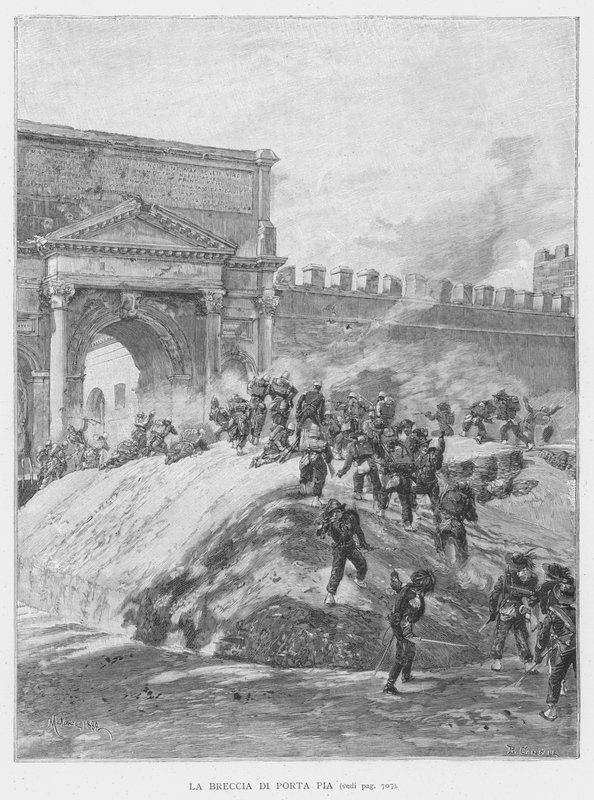 La Breccia Di Porta Pia da Edouardo Matania