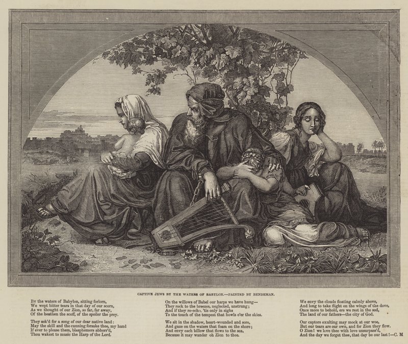 Ebrei prigionieri presso le acque di Babilonia da Eduard Bendemann