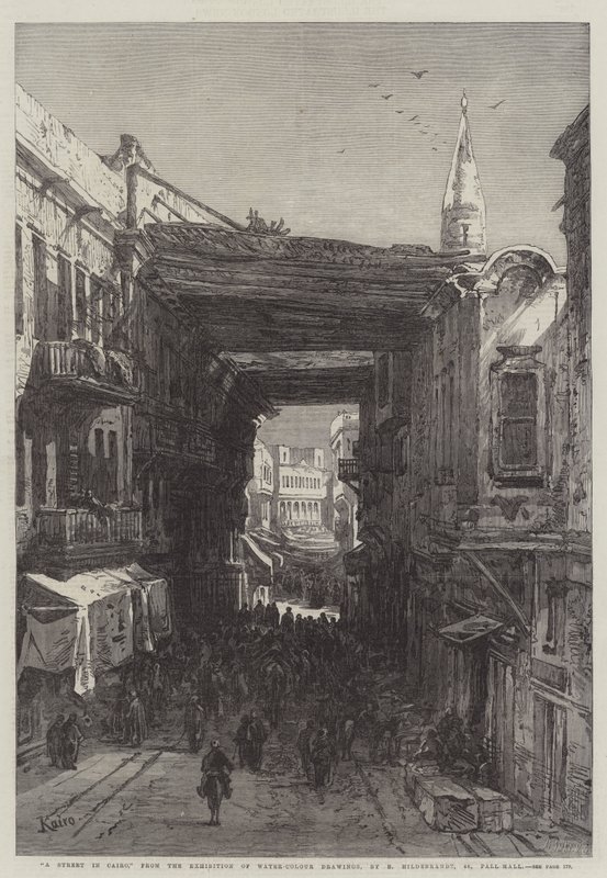 Una strada al Cairo da Eduard Hildebrandt