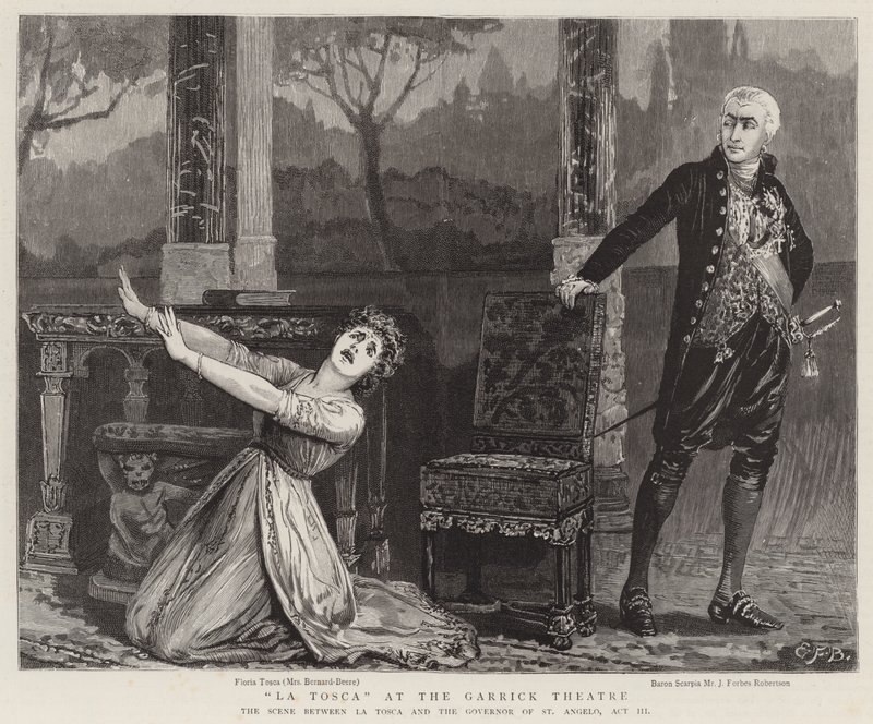 La Tosca al Garrick Theatre da Edward Frederick Brewtnall
