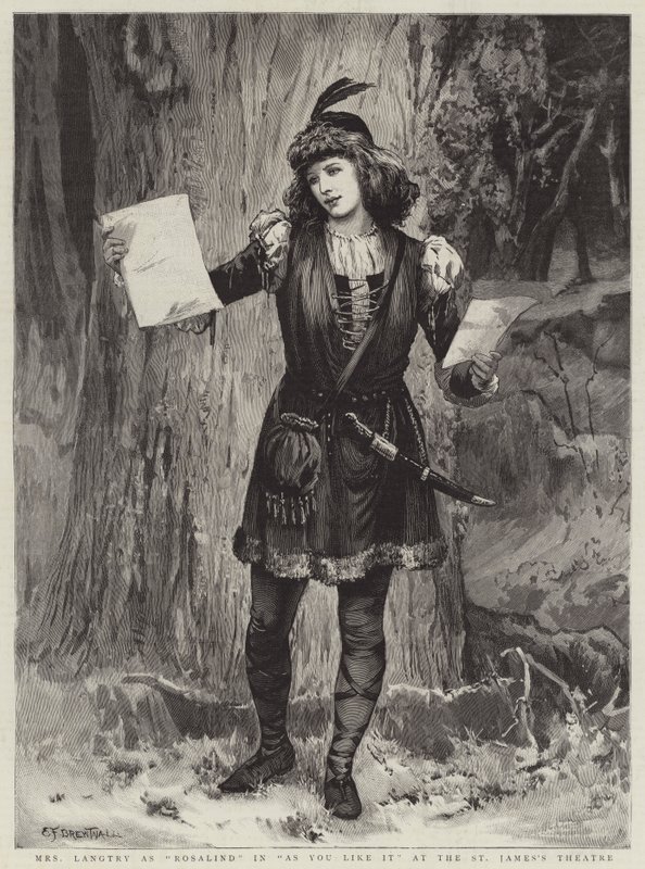 Mrs Langtry come Rosalind in Come vi piace al St James