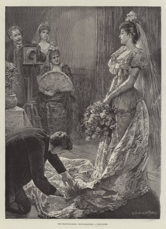 Il salotto, fotografando una debuttante da Edward Frederick Brewtnall