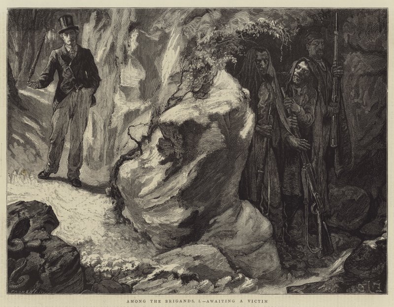 Tra i briganti, I, in attesa di una vittima da Edward John Gregory