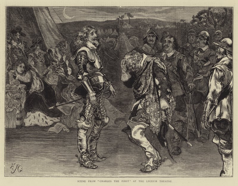 Scena da Carlo I al Lyceum Theatre da Edward John Gregory
