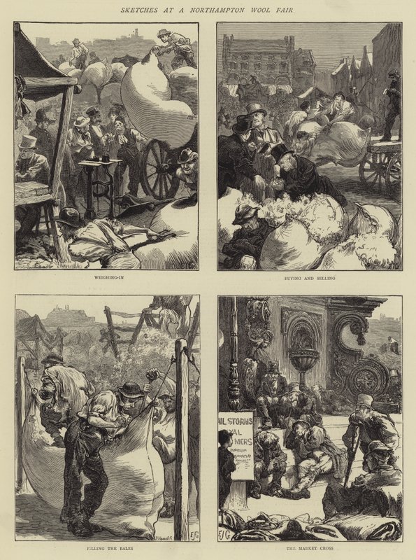 Schizzi a una fiera della lana di Northampton da Edward John Gregory