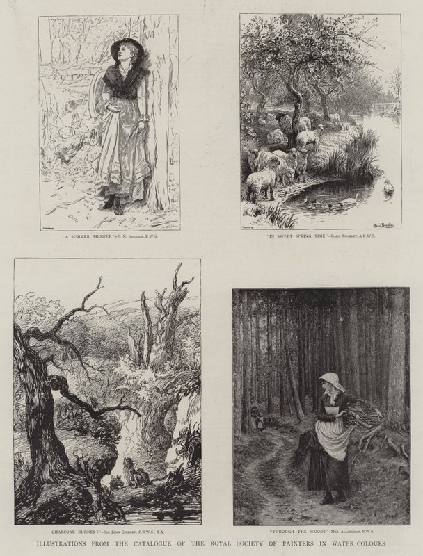 Illustrazioni dal Catalogo del Royal Institute of Painters in Water Colours da Edward Killingworth Johnson