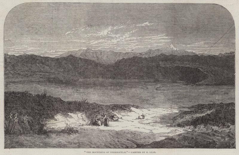 Le montagne delle Termopili da Edward Lear
