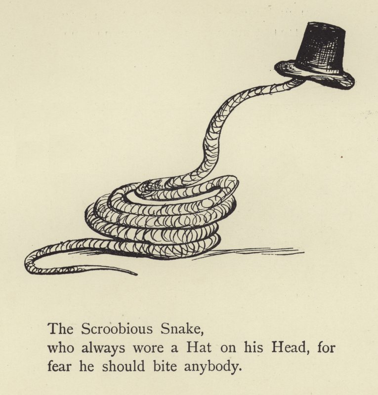Il serpente Scroobious da Edward Lear