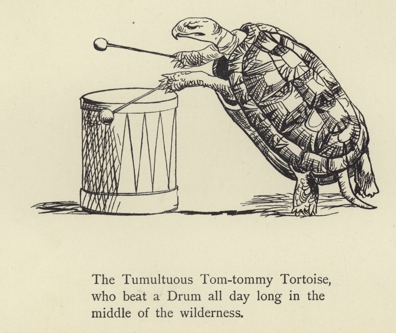 Il tumultuoso Tom-tommy Tortoise da Edward Lear
