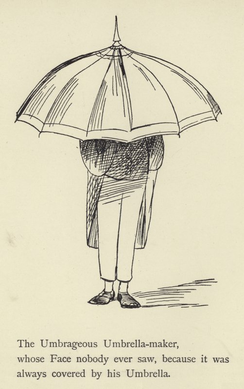 Il fabbricante di ombrelli ombroso da Edward Lear