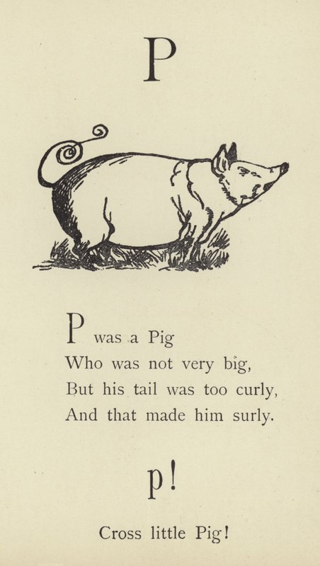 La lettera P da Edward Lear