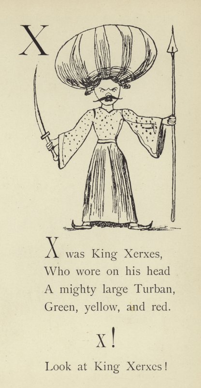 La lettera X da Edward Lear