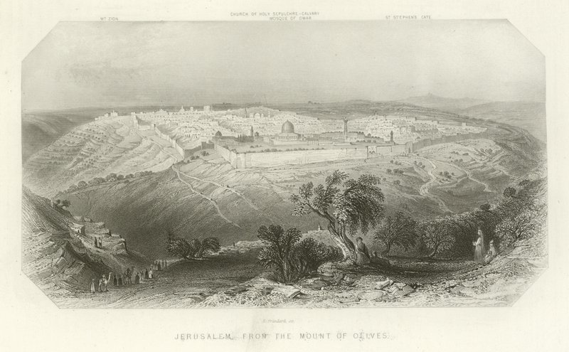 Gerusalemme dal Monte degli Ulivi da Edward Paxman Brandard