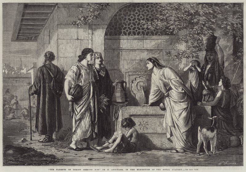 I genitori di Cristo che lo cercano da Edward A. Armitage
