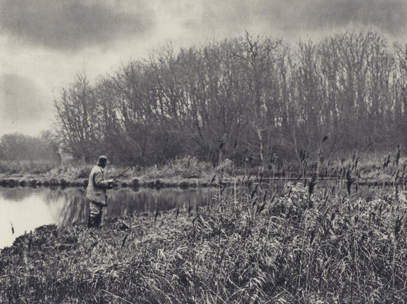 Filatura a Leckford (foto b/n) da Edward Alfred Barton