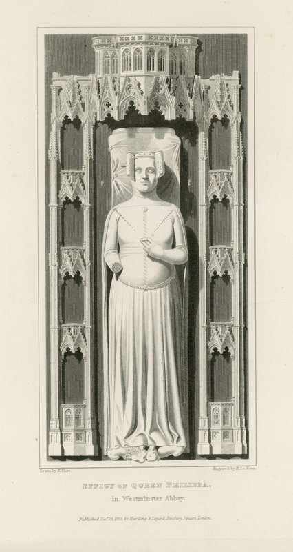 Effigie della Regina Filippa da Edward Blore