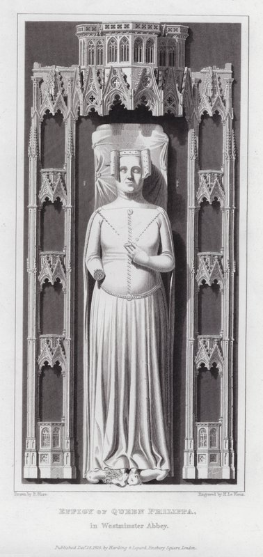Effigie della Regina Filippa, nell