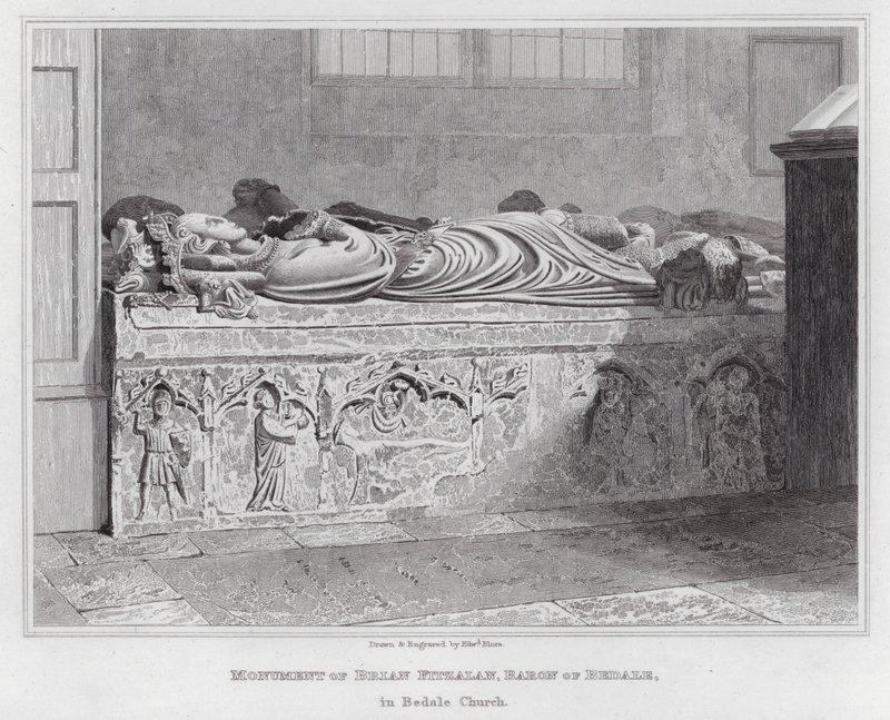 Monumento di Brian Fitzalan, Barone di Bedale, nella Chiesa di Bedale da Edward Blore