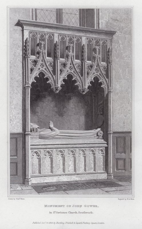Monumento di John Gower, nella Chiesa di St Saviours, Southwark da Edward Blore