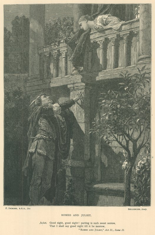 Illustrazione per Romeo e Giulietta da Edward Burne Jones